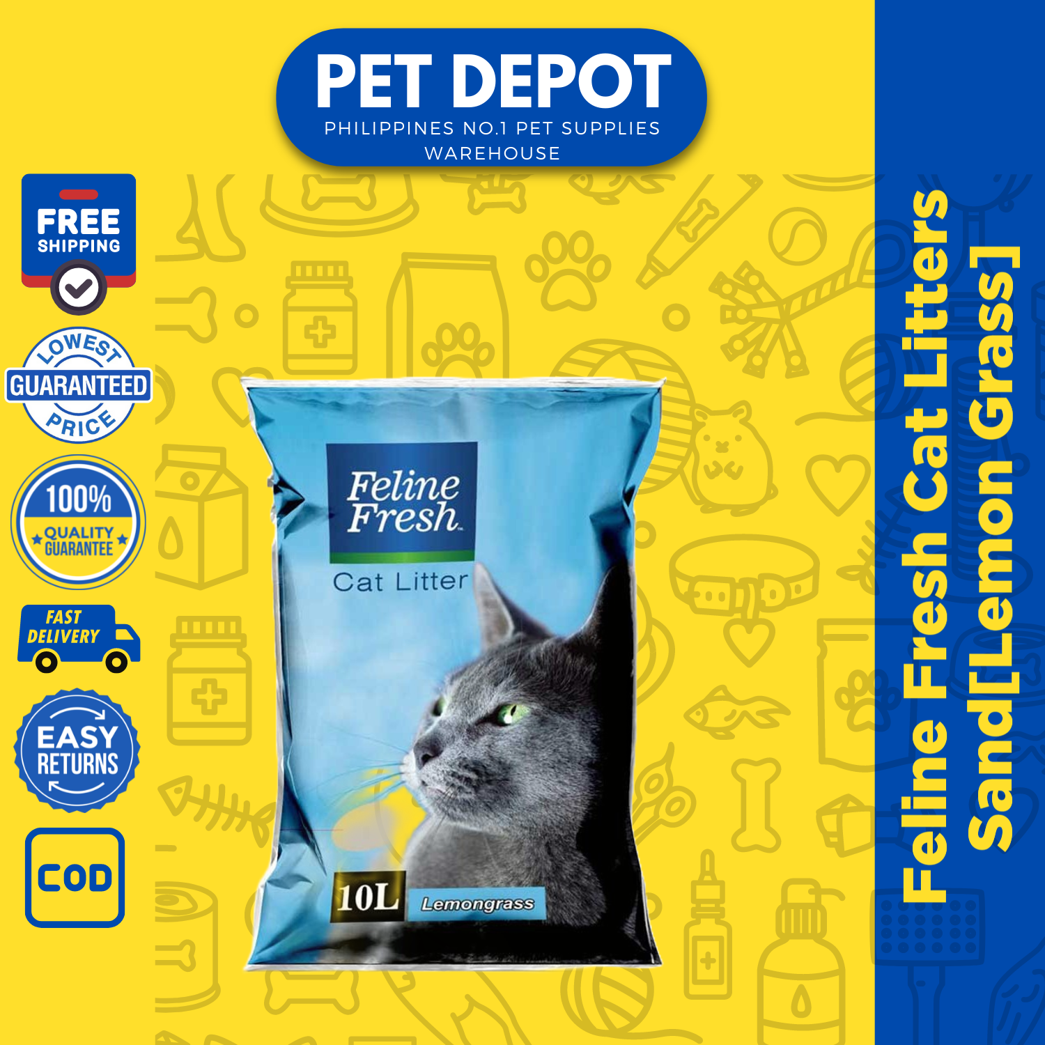 Feline Fresh Cat Litters Sand[Lemon Grass]10L Lazada PH
