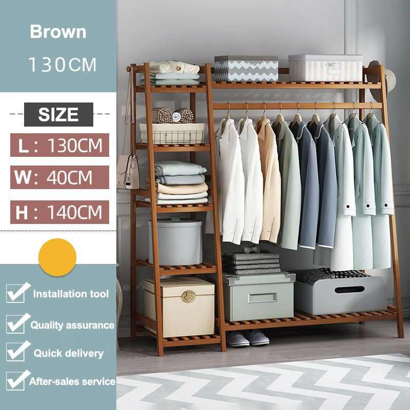 Ditto Clothes Rack with Hanging Open Wardrobe Drying Rack Ears Wooden