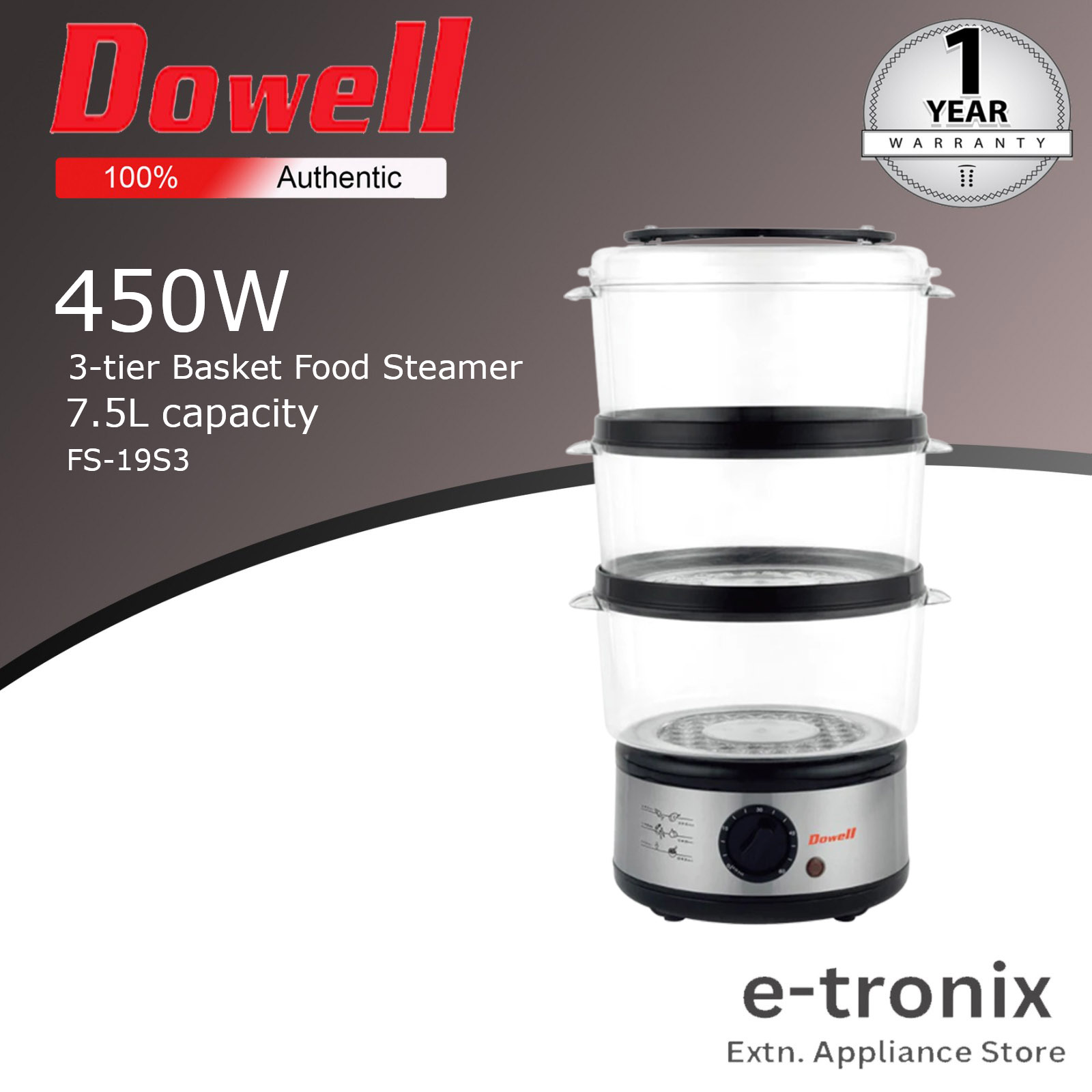 Dowell Electric Food Steamer FS19S3 Lazada PH