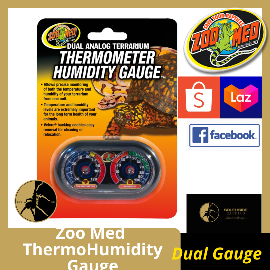 Zoo Med Dual Analog Thermometer & Humidity Gauge