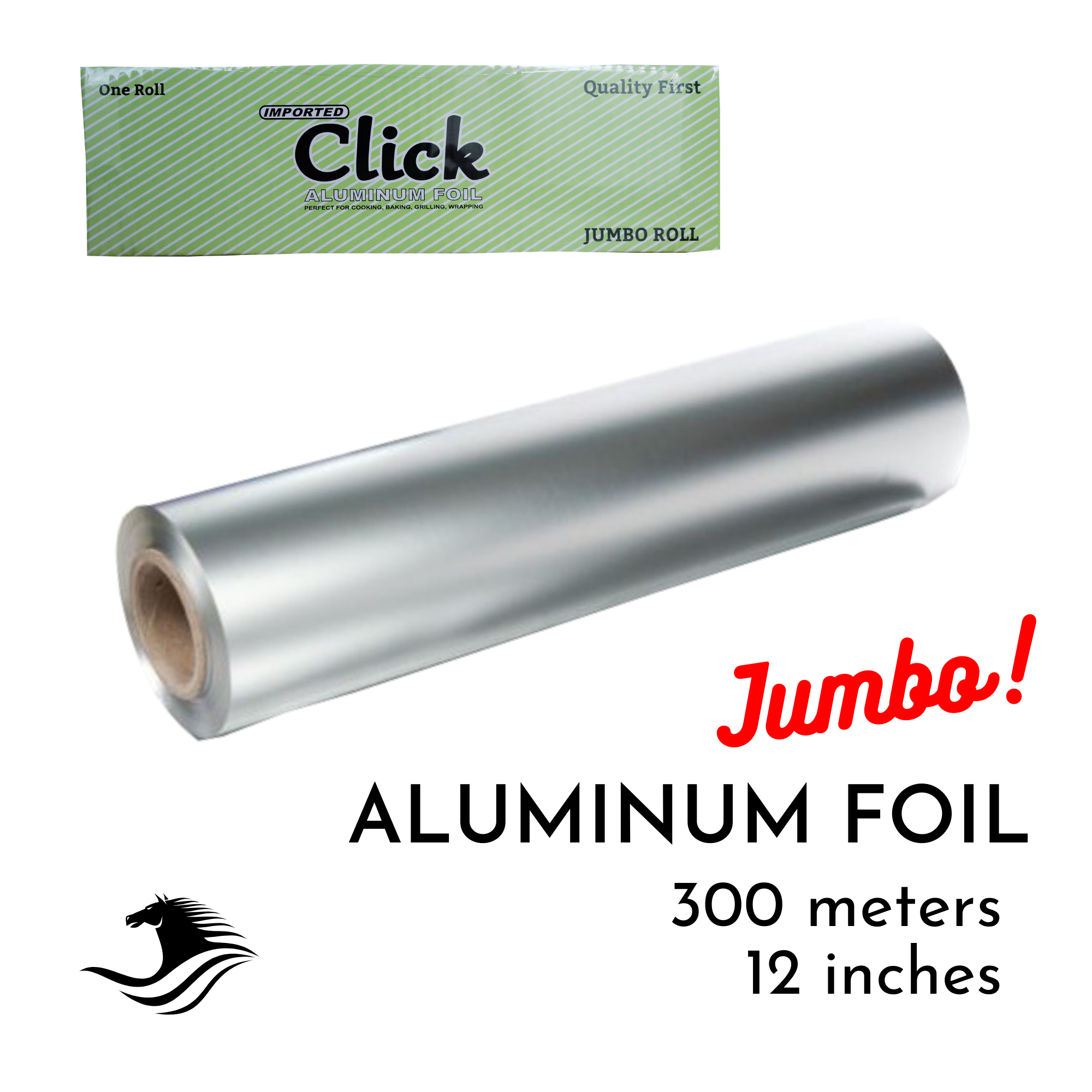 CLICK Aluminum Foil Jumbo Roll 300M X 12" (1 PIECE) Lazada PH