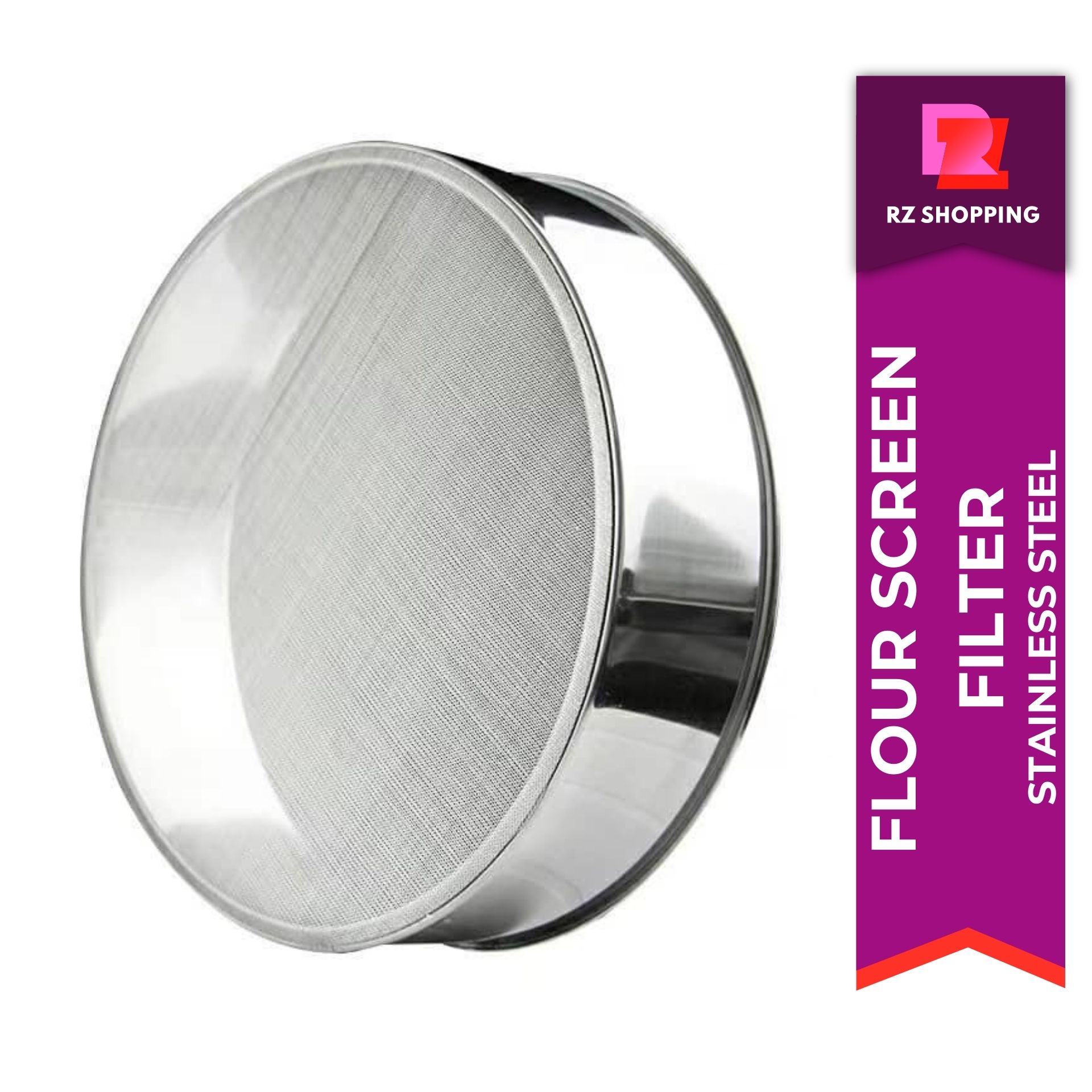 Flour Shaker Handheld Sieve Cup Stainless Steel Mesh Baking Cake Powder