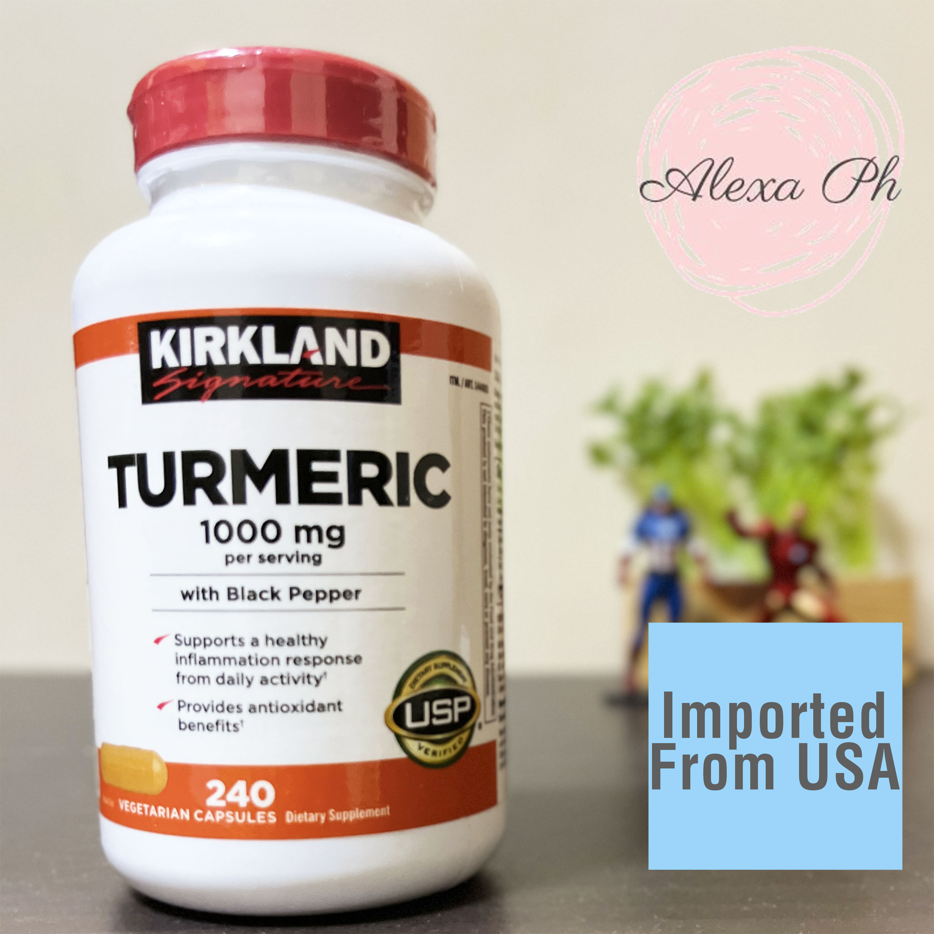 (EXPIRATION DEC 2023) Kirkland Signature, Turmeric 1000 mg with Black