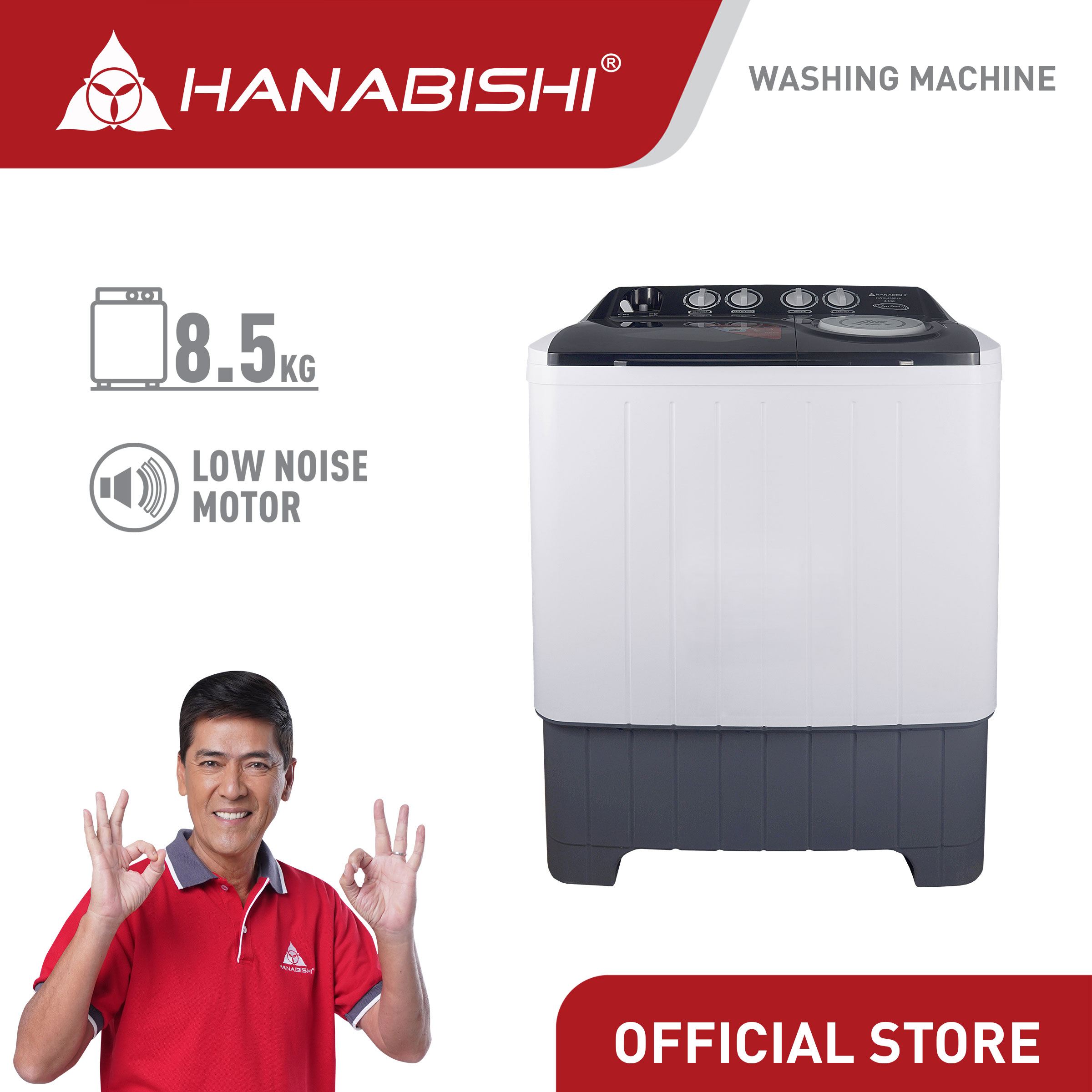 Hanabishi Washing Machine HWM485BLK Lazada PH