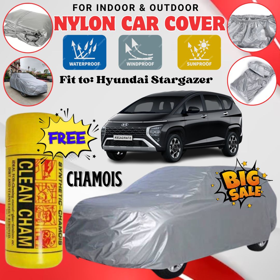 Waterproof Nylon Car Cover for Hyundai Stargazer Lightweight High Quality  with Synthetic Chamois Towel - DE