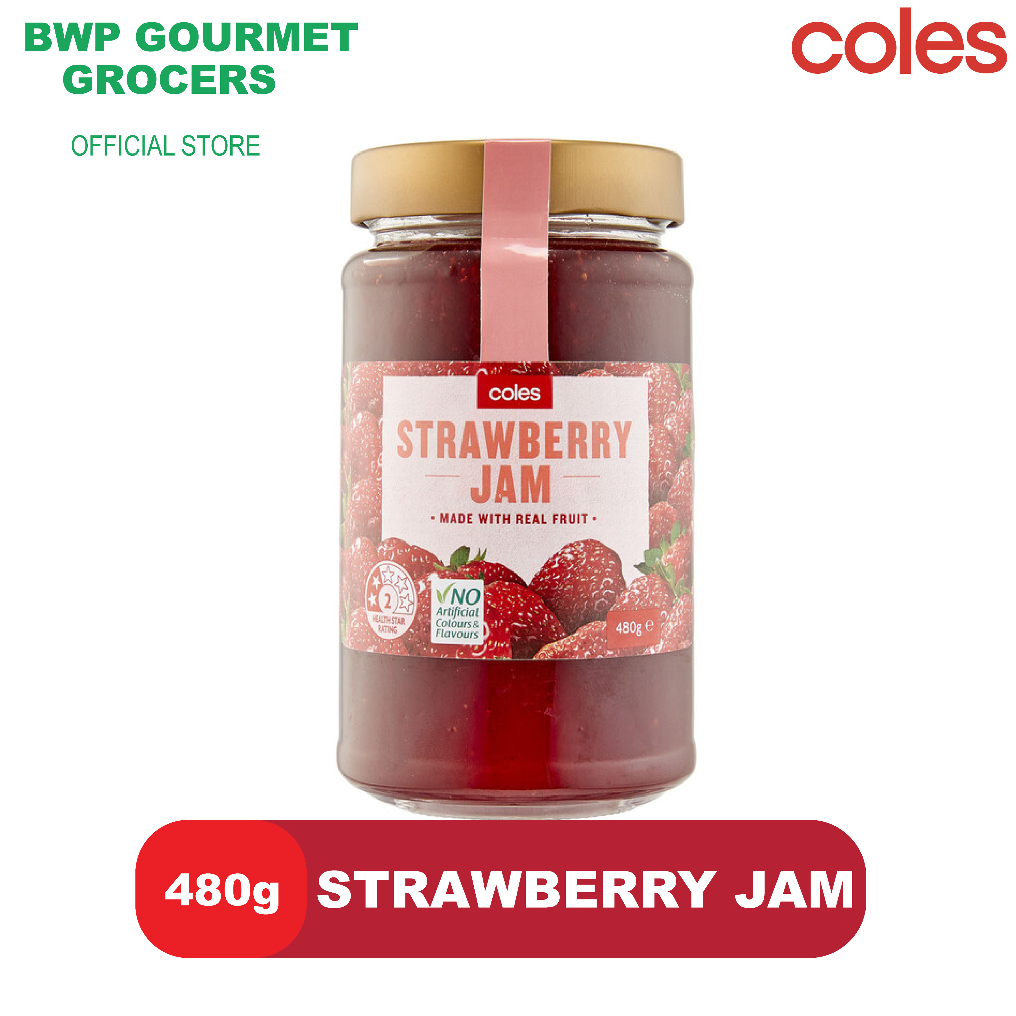 Coles Jam Strawberry (480g) Lazada PH