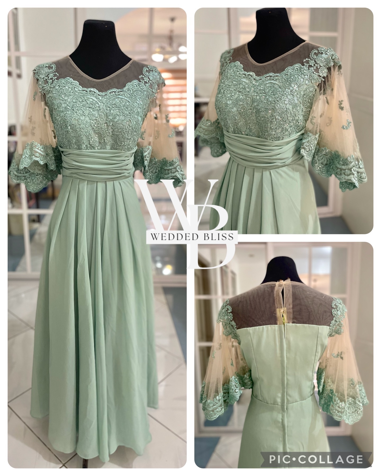 SAGE GREEN PRINCIPAL SPONSOR/MOTHER/NINANG GOWN Lazada PH