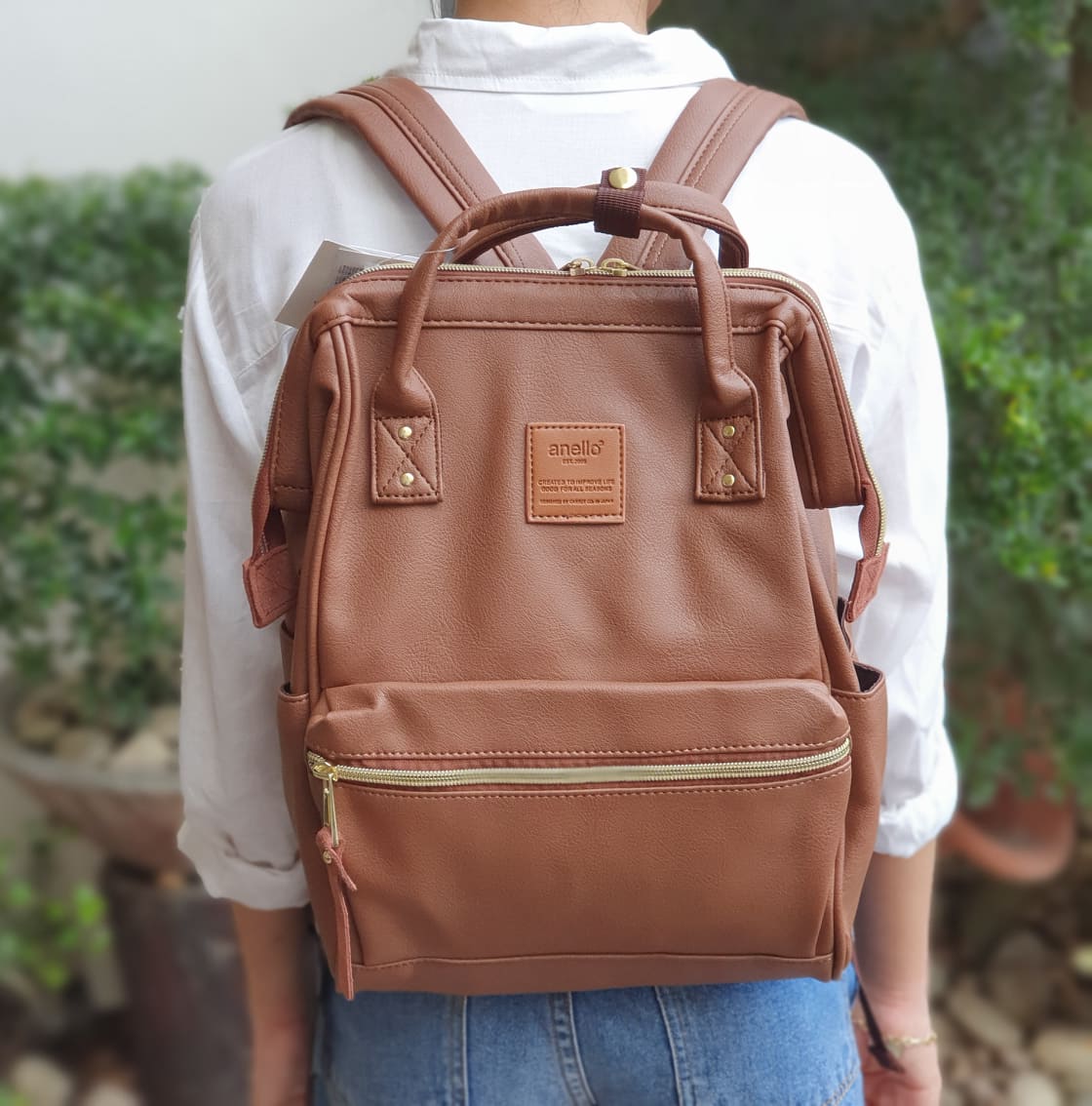 mini leather backpack