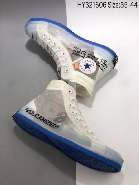 Converse all star outlet off white 1970 transparente