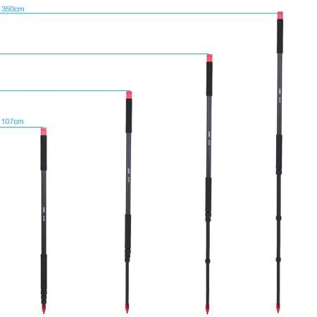 Andoer 3.5 เมตร/11.5ft การถ่ายภาพน้ำหนักเบา MIC ขาตั้งไมโครโฟนผู้ถือไม้ยืดสำหรับบันทึกสัมภาษณ์การถ่ายทำ - INTL