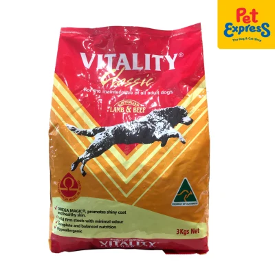 Vitality Classic Lamb and Beef Dry Dog Food 3kg