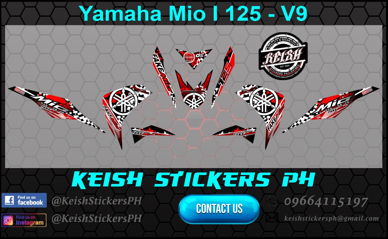 YAMAHA Mio I 125 Decal Kit - V9 | Lazada PH