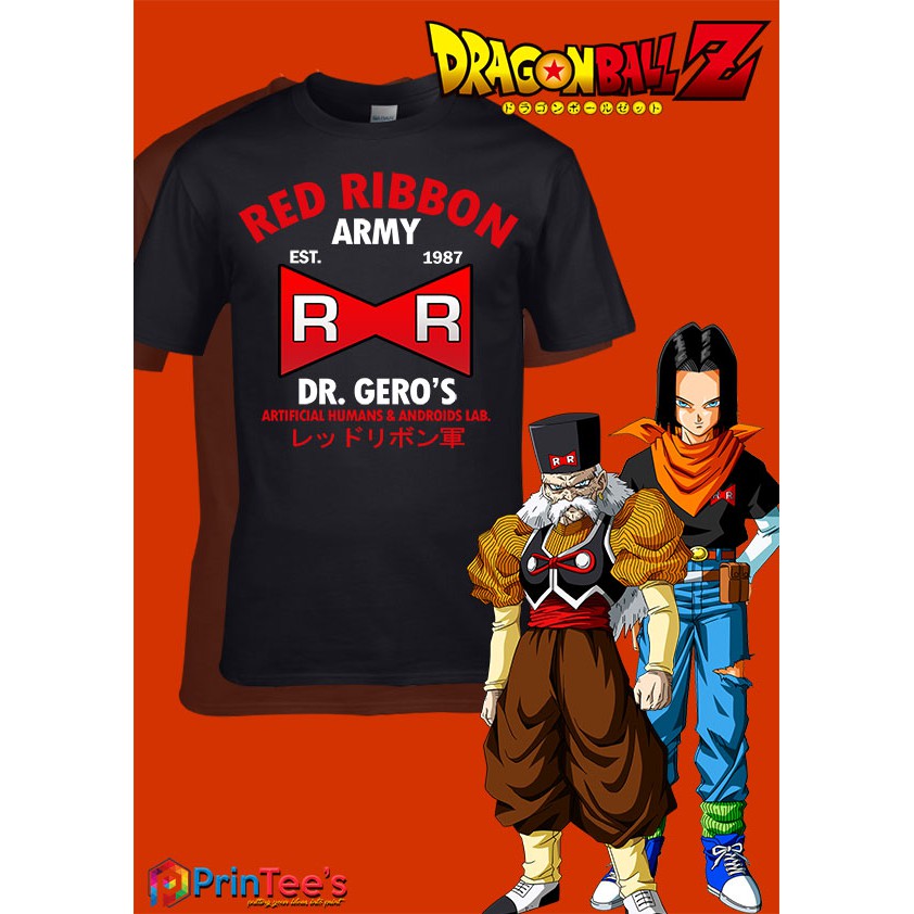 Anime Tshirt DRAGON BALL Z RED RIBBON ARMY Lazada PH