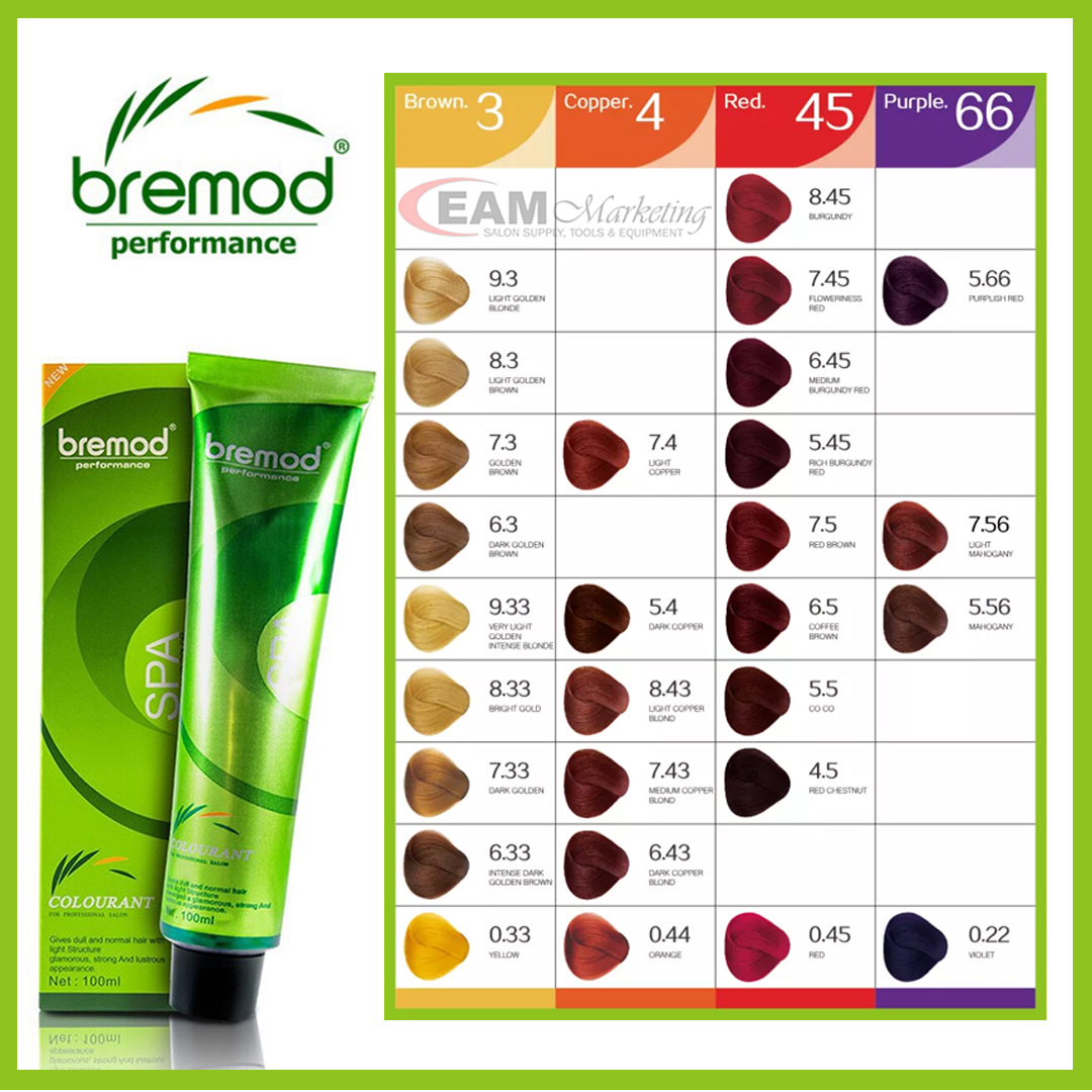 Bremod Performance Hair Color 100ml Red And Violet Shades 8 45 7 45 6 45 5 45 7 5 6 5 5 5 4 5 0 45 5 66 7 56 5 56 Lazada Ph