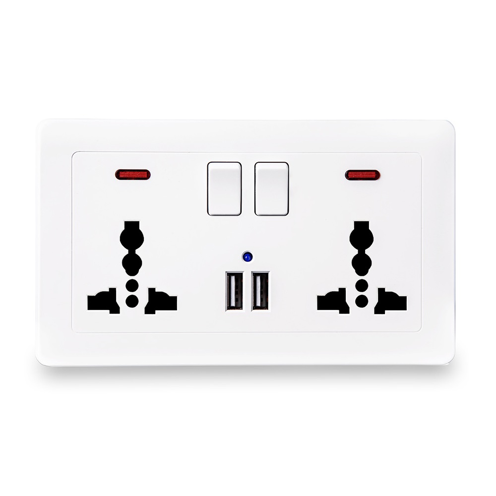 Universal Standard Power Wall Outlet Socket With Switch Control