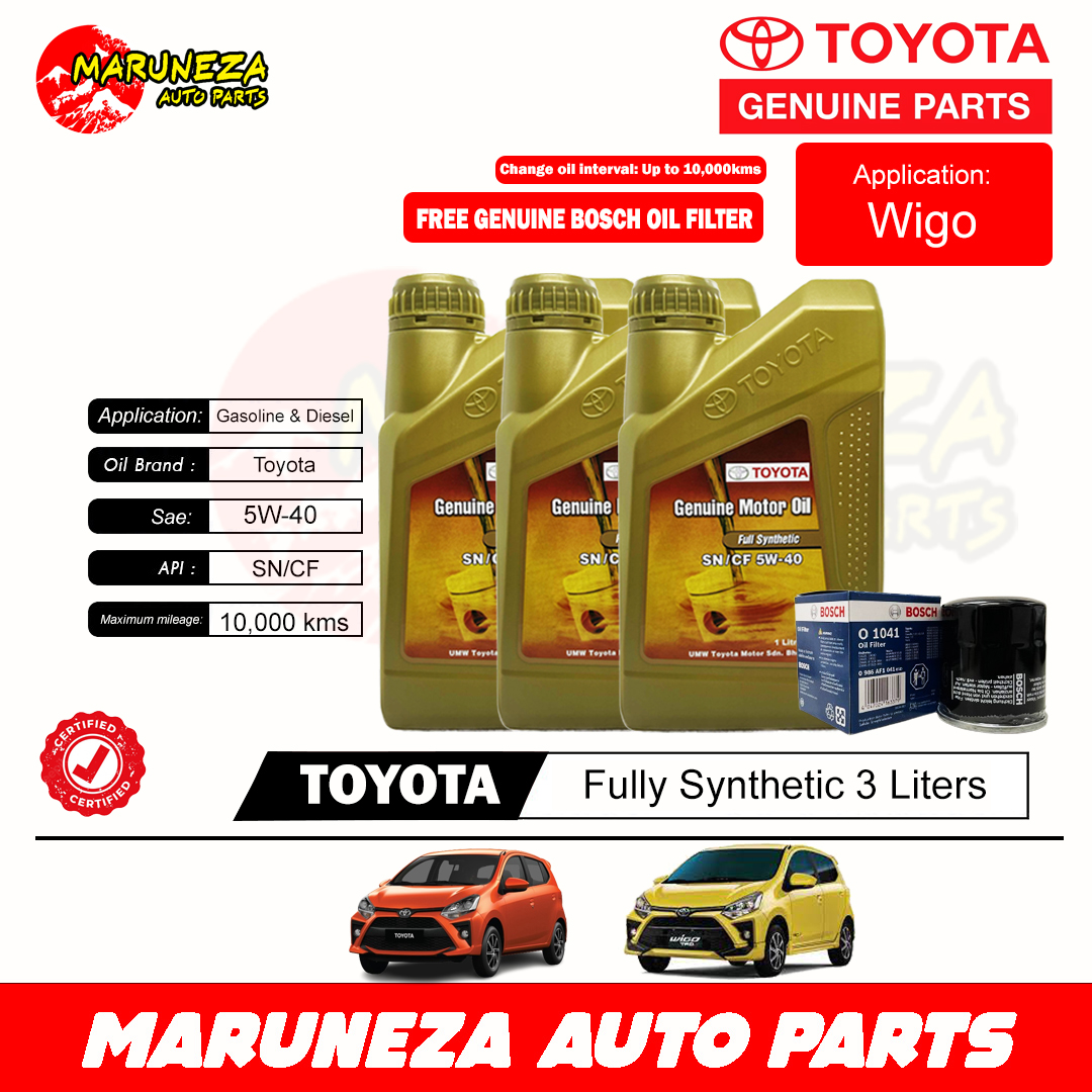 Toyota Engine Oil 5W40 Bundle Wigo with BOSCH Oil Filter C110 3