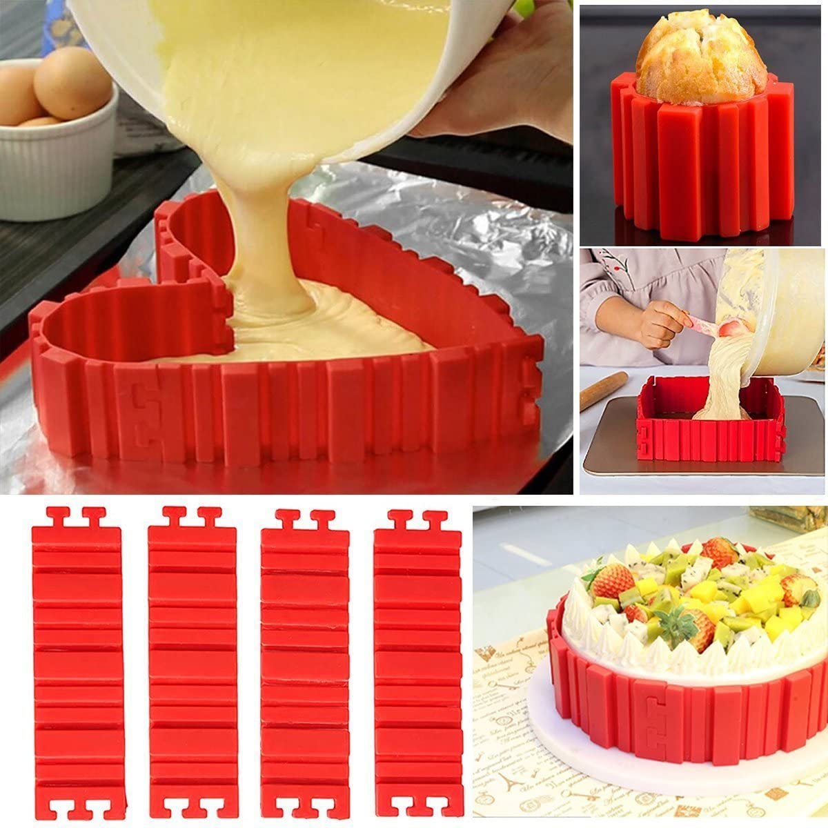 4pcs Set Silicone Cake Mold Bake Snake Multi Style Diy Puzzle Baking Cake  Mold Free Combination | Free Shipping, Free Returns | Temu Austria