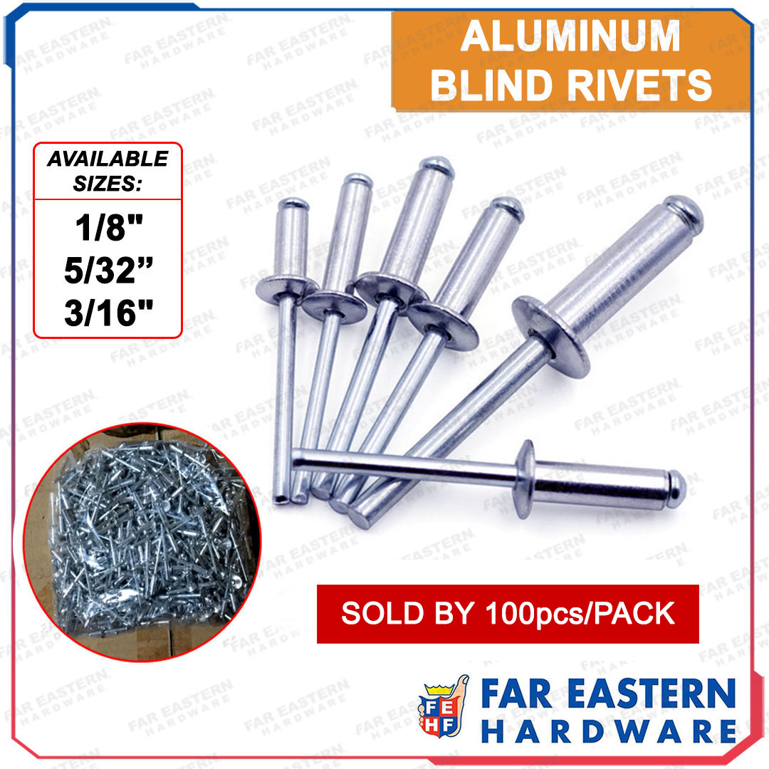 Strictly Ceilings 250 Pack All Aluminum White Pop Rivets – 1/8" Dia X 1/4" Flange, 1/16-1/8" Grip – SCPR00250