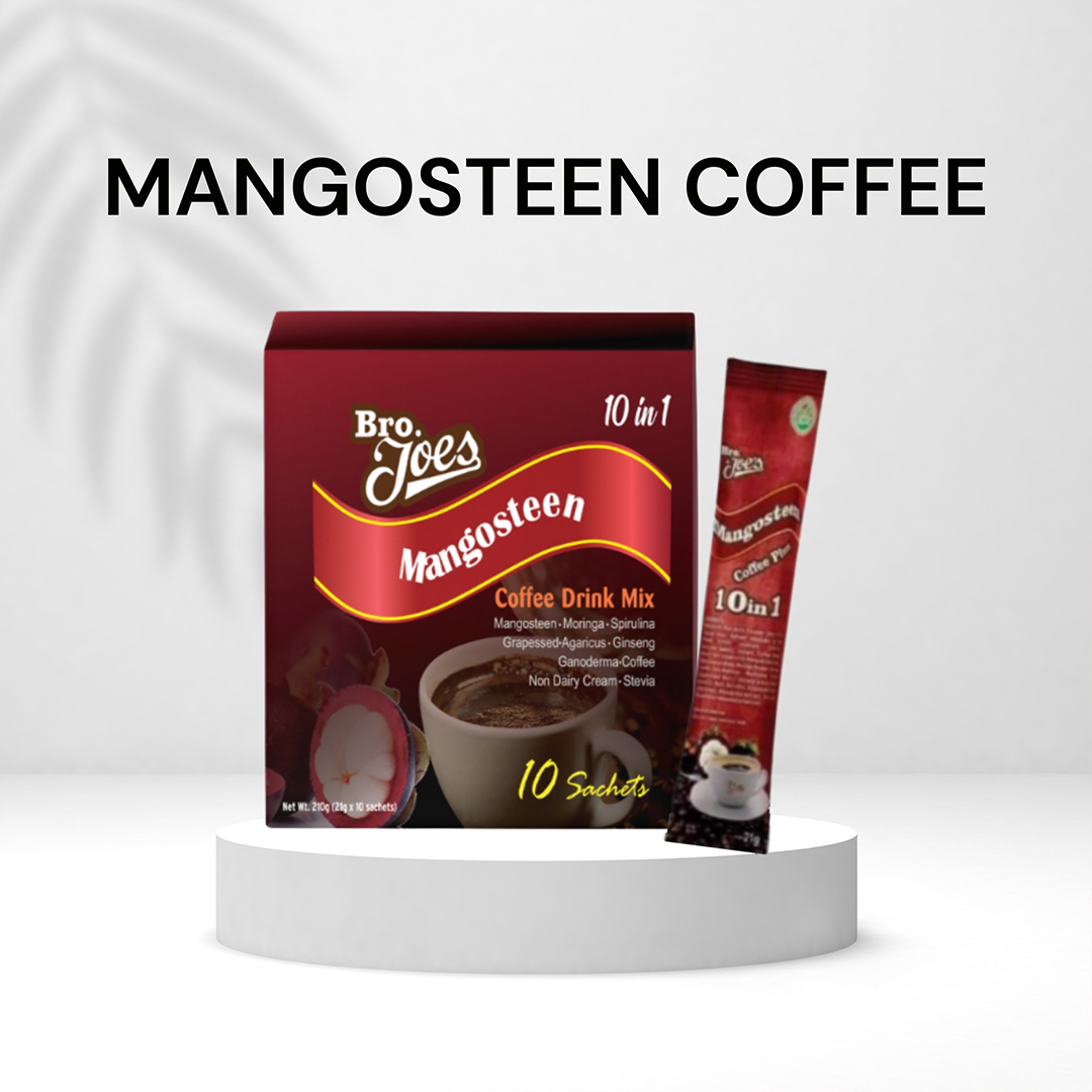 Bro. Joe's Mangosteen Coffee (1box 10 sachet) With Ginseng, Moringa