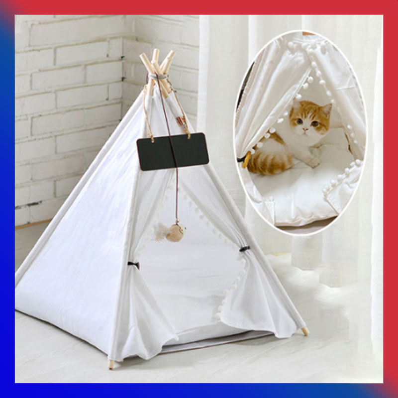 [TROPEN] Triangle pet tent / Tent for dog & cat house playpen / Water ...