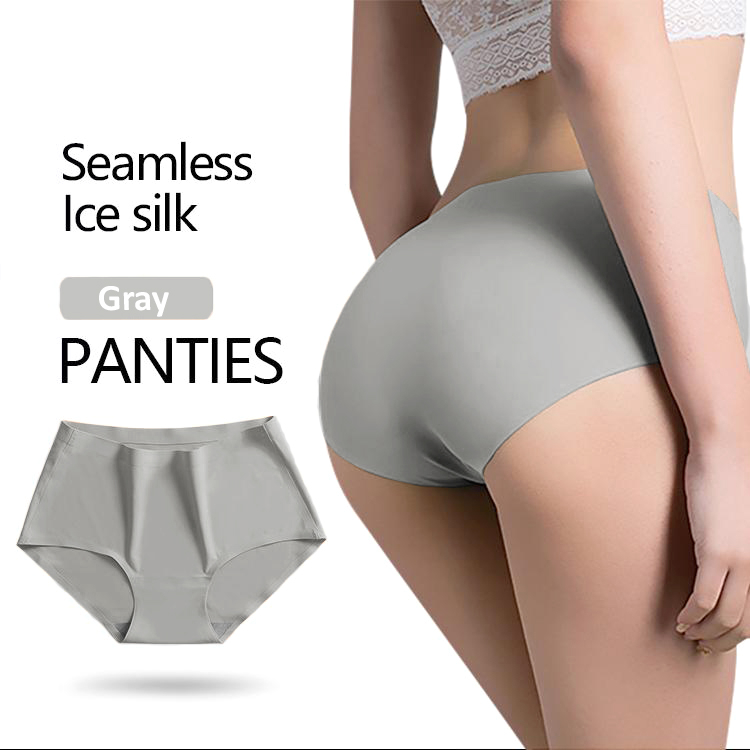 Women Fashion Seamless Ice Silk Panties Girls Clothing Underwear Panty Plus  Size M/L/XL #PT03