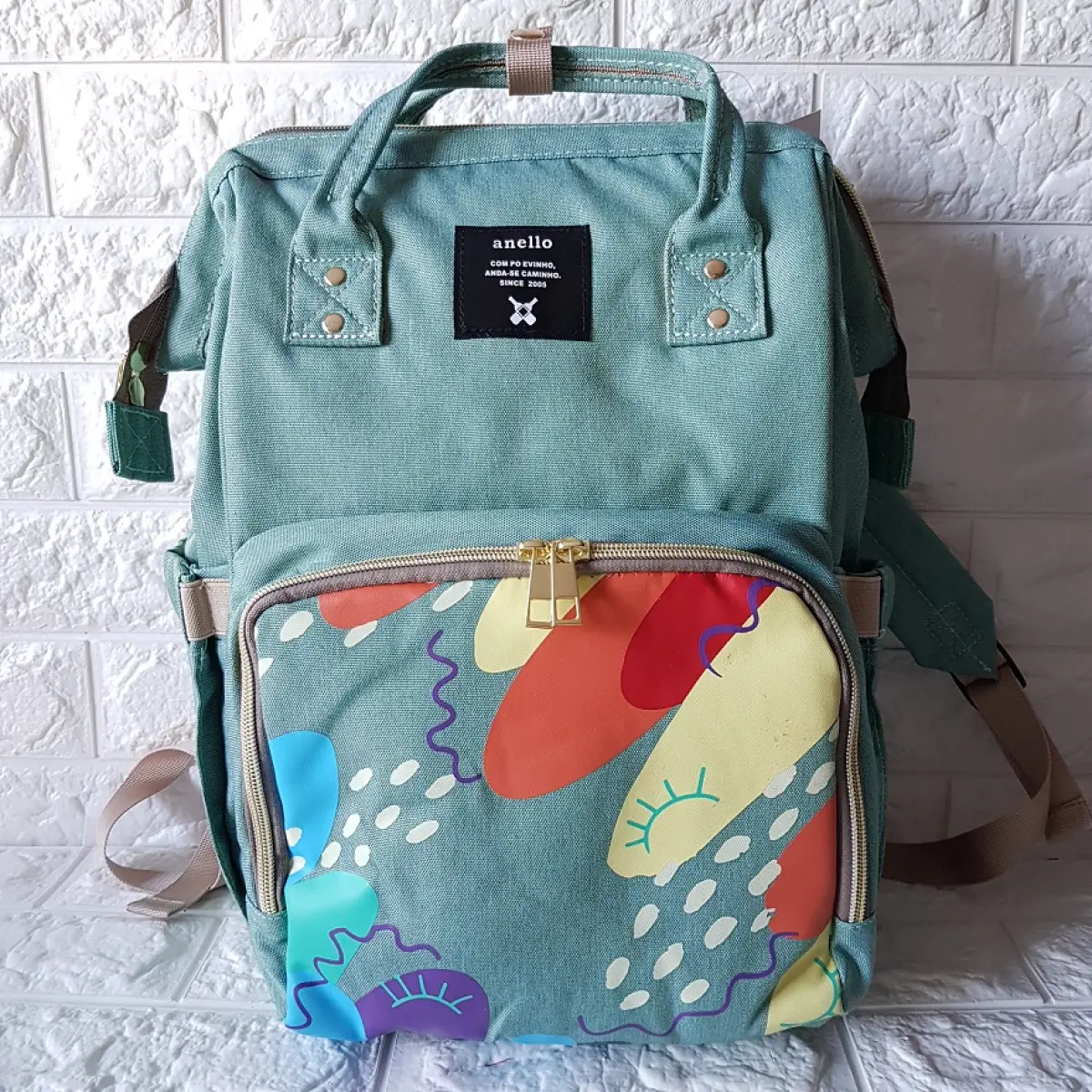 mint green diaper bag