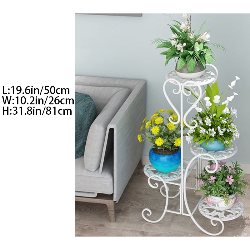 LOOGU COD Local Delivery 2/3/4/5 Layers White Metal Plant Stand Display