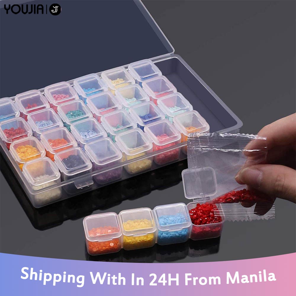 64 Grids Diamond Painting Boxes, TSV Clear Plastic Organizer Box, 5D 64 Grids Diamond Painting Boxes, TSV Clear Plastic Organizer Box, 5D