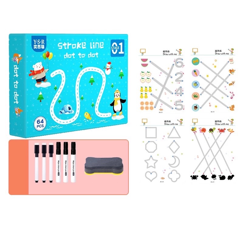 EducratePH Reusable magic Tracing Pre-Writing Workbooks Worksheet ...