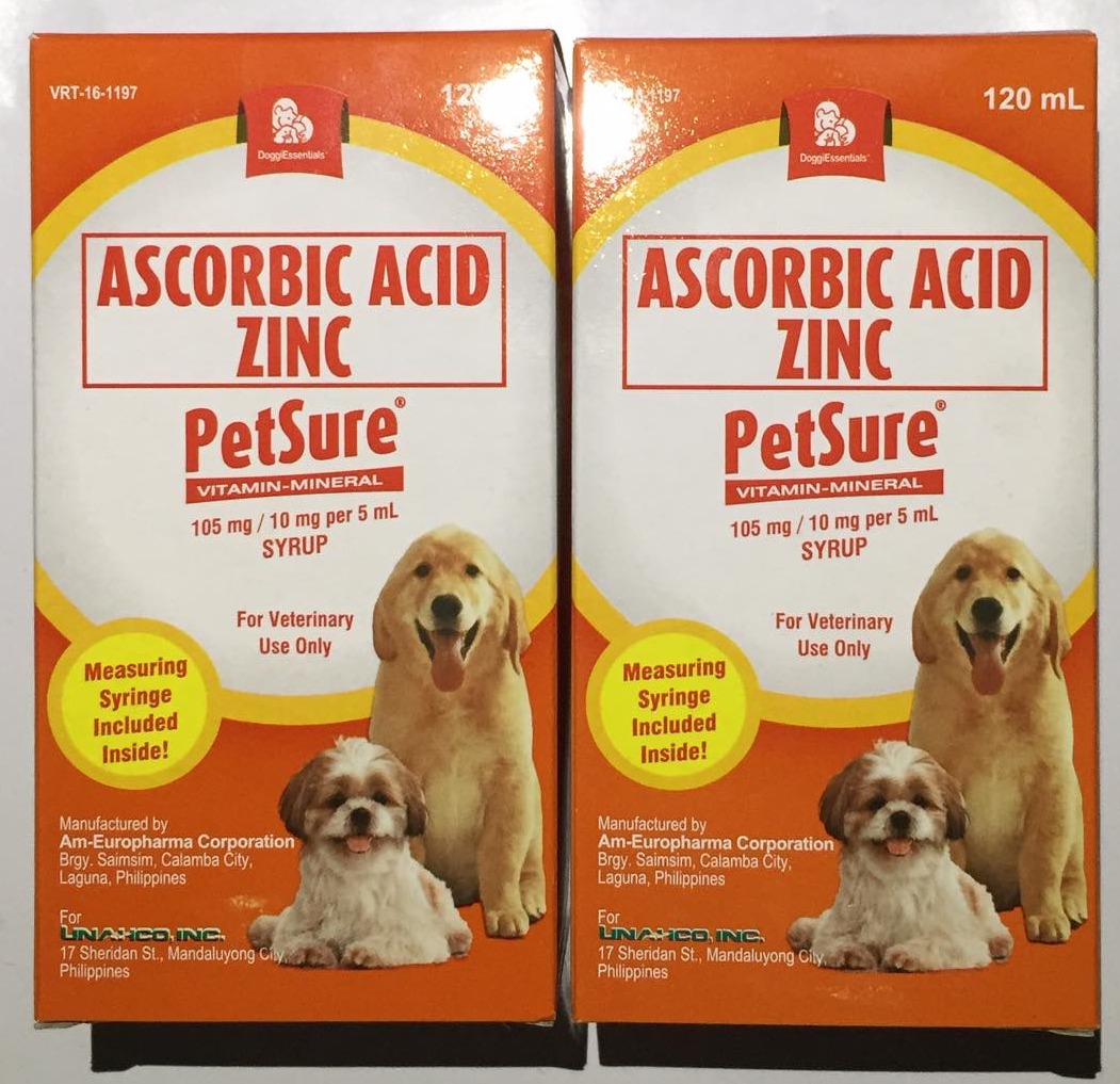 PetSure Vitamin Mineral Syrup for Dogs (Ascorbic Acid Zinc) 120ml
