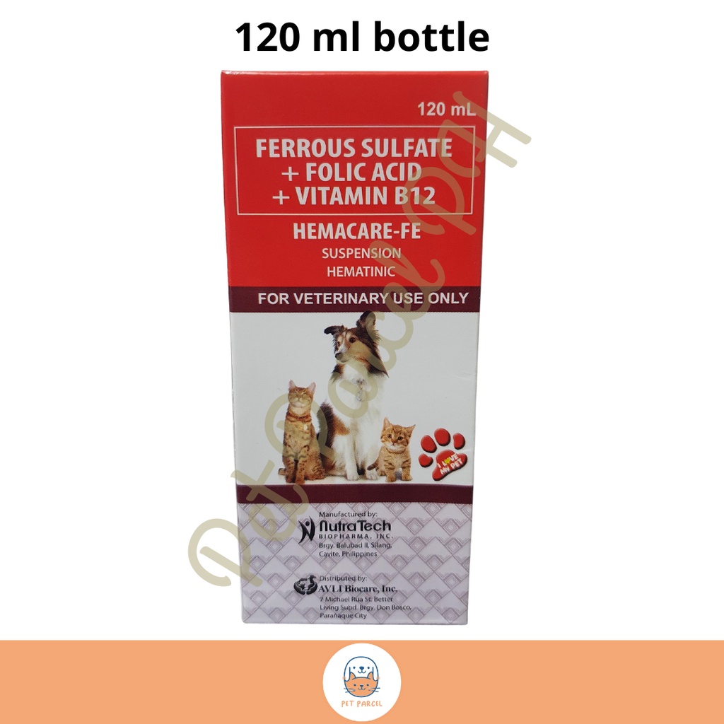 HemacareFe 120ml Iron Supplement for Dogs and Cats Lazada PH