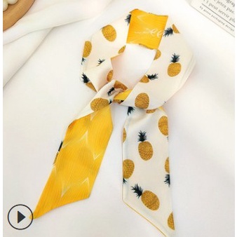 Silk Scarf Girl Hair Band Silk Scarf Scarf Temperament Headband Bow Knot Handle Small Things Tie Hair Cute Hair Accessories Zenababyshop