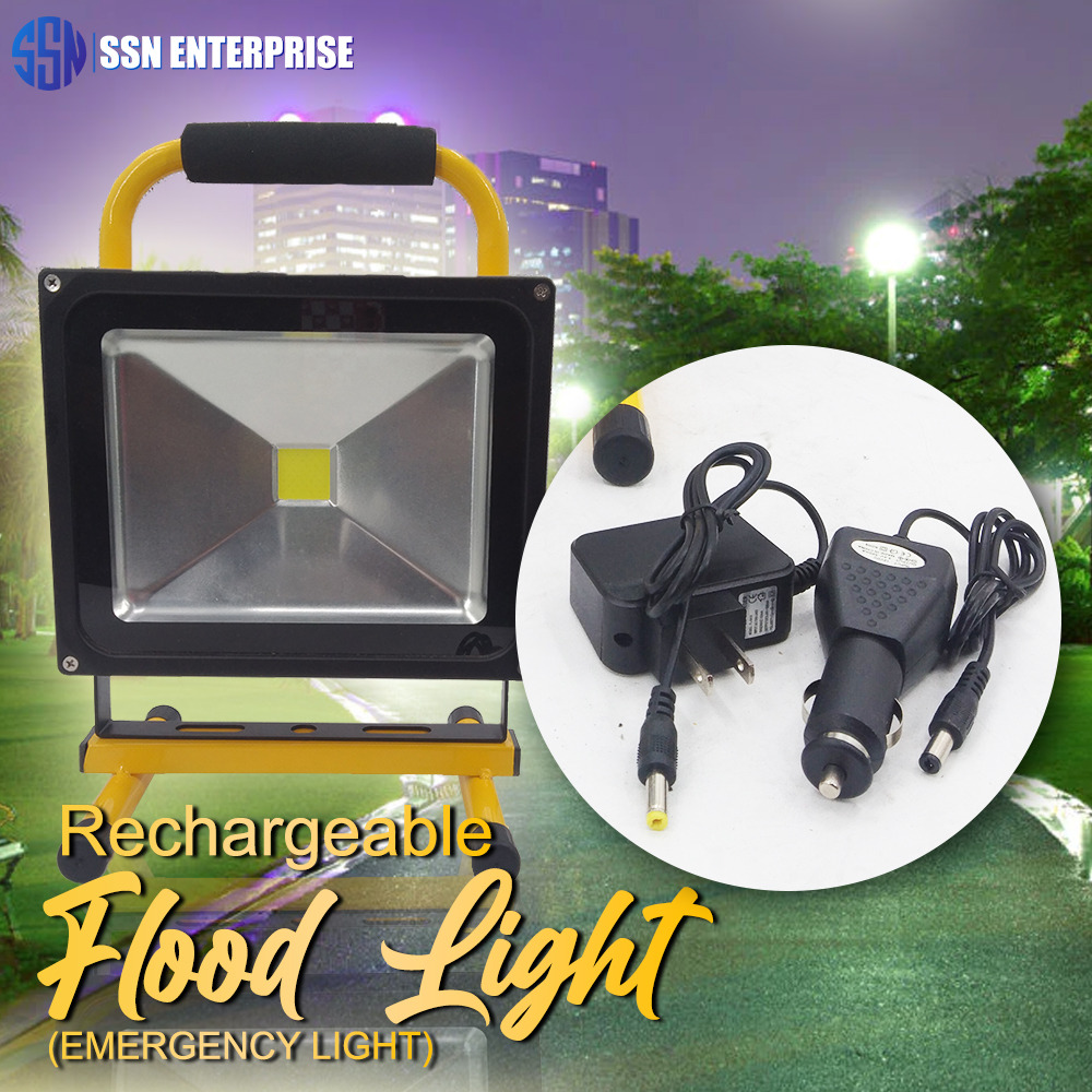 LED Rechargable Flood Light Series 30w Yellow With Stand Emergency