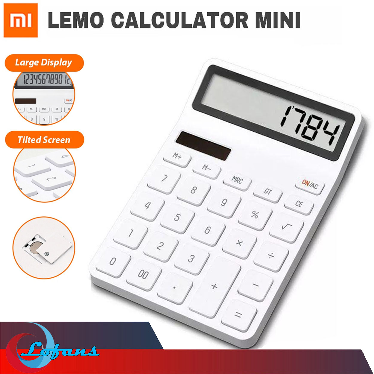 Xiaomi Mijia LEMO Desktop Calculator Photoelectric Dual Dive 12 Digital