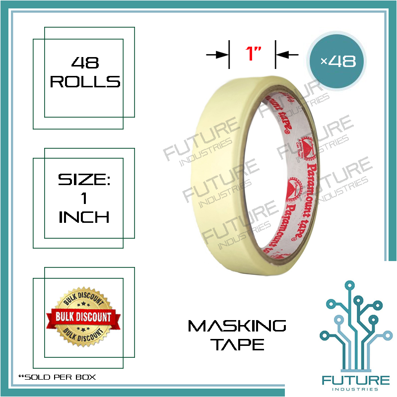 Masking Tape (1) Bulk Box Office Tape Paper Tape Adhesive Tape 1 Inch 1