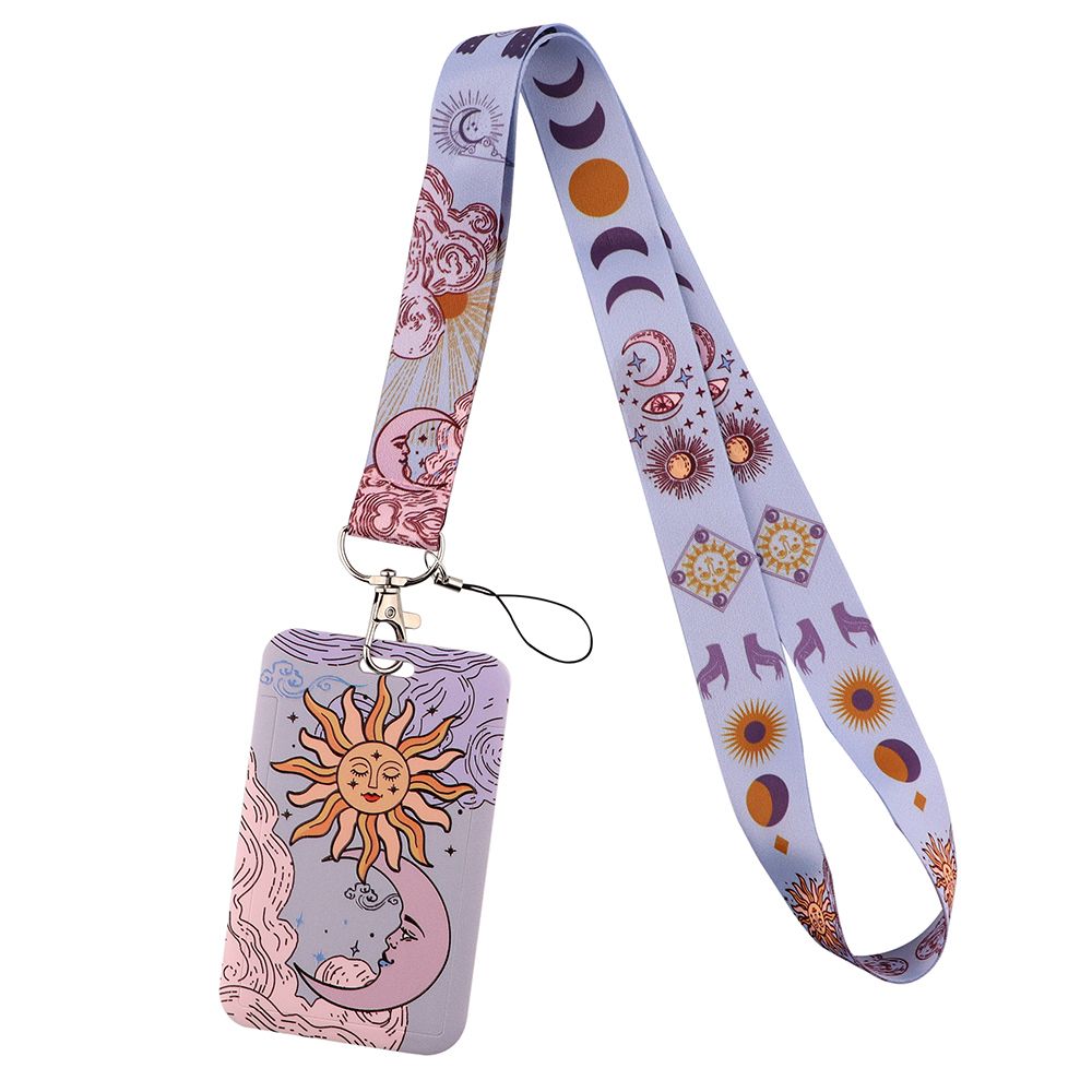 MMLUCK Key Ring Holder For Mobile Phone Case Gift for Women Men Neckband Lanyard Mobile Phone Strap Badge Strap Keychain ID Badge Holder Sun and Moon Lanyards Phone Hang Rope Phone Lanyard