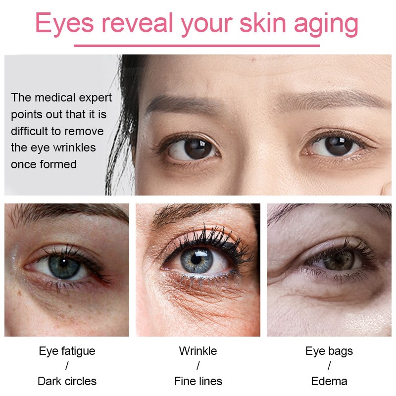 VIBRANT GLAMOUR Eye Mask Polypetide Collagen Eye Patches AntiAging Hyaluronic Acid Under Eye