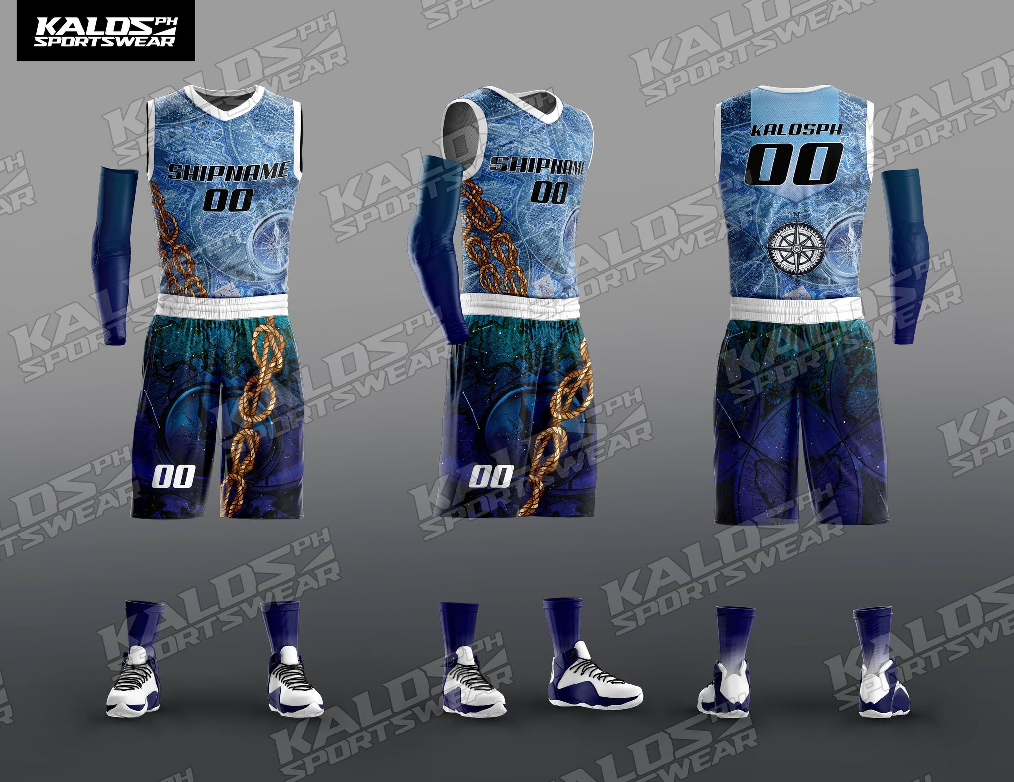 045 SEAFARER MARINE SEAMAN DESIGN BASKETBALL JERSEY SET SANDO AND SHORT Lazada PH
