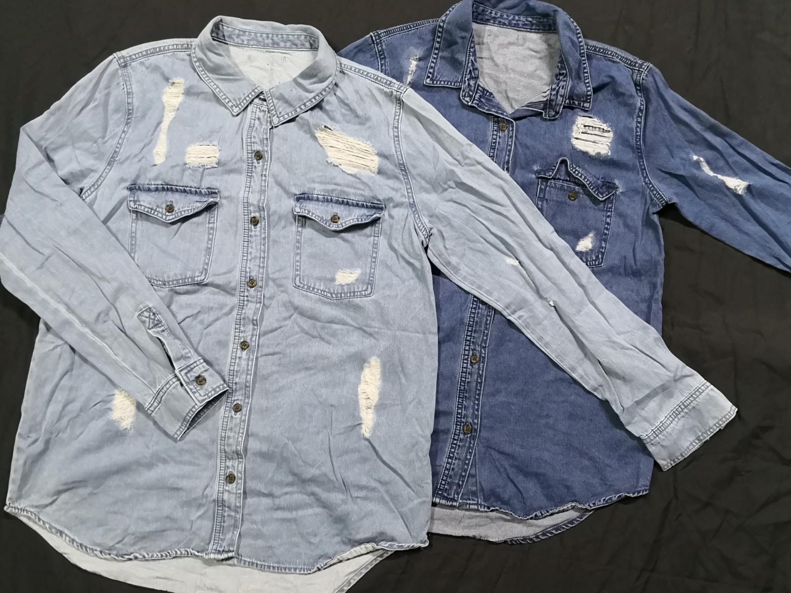 longline chambray shirt