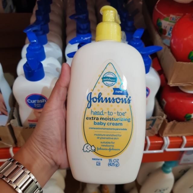 Johnson's Head to Toe Extra Moisturizing Baby Cream 425g Lazada PH