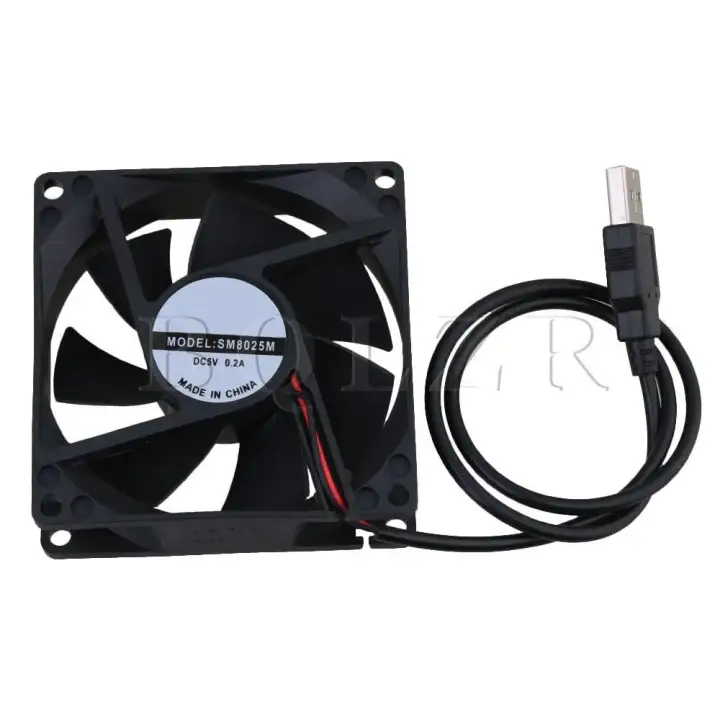 5v Portable Usb Cabinet Cooling Computer Case Fan Cpu Cooler Black