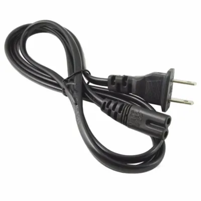 AC CORD 1.5m US PLUG 2 pin AC Power Cable Cord Adapter Compatible With PC(Black)