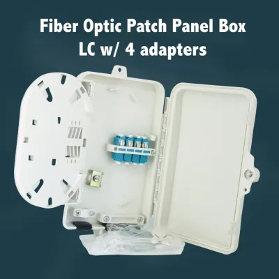 Fiber Optic Patch Panel Box LC w/ 4 adapters