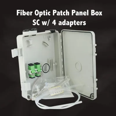 Fiber Optic Patch Panel Box SC w/ 4 adapters