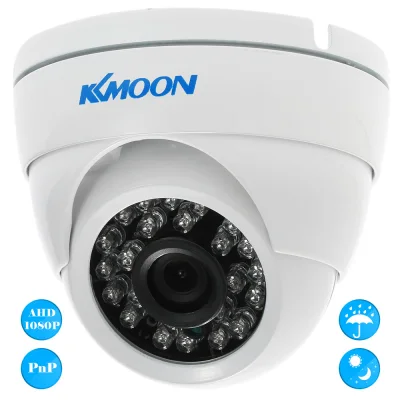 KKmoon 1080P 2.0MP AHD Dome Surveillance Camera 3.6mm 1/3'' CMOS 24 IR Lamps Night Vision IR-CUT Waterproof Indoor Outdoor CCTV Security PAL System - intl