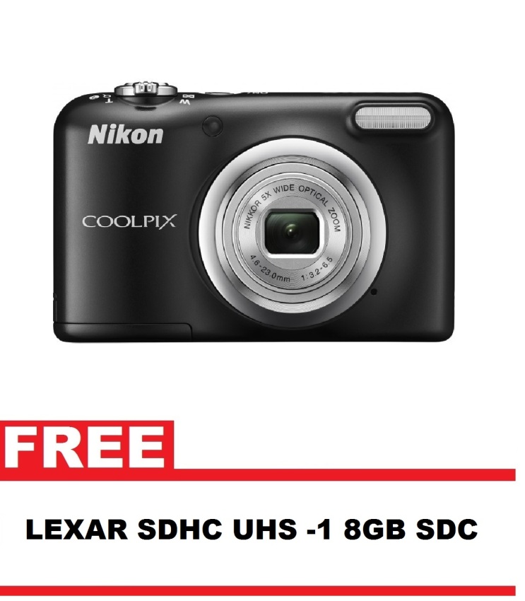 Nikon Coolpix A10 16.1MP 5x Optical Zoom (Black) with FREE 8GB SD Card