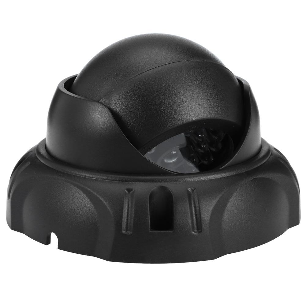 Realistic Dummy Surveillance Security Dome Camera with Flashing LED Red