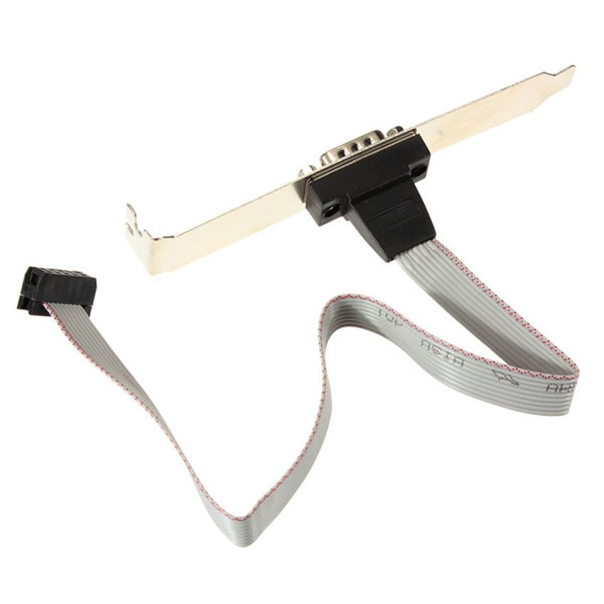 UJS Motherboard Serial 9Pin RS232 DB9 Com Port Ribbon Cable Connector