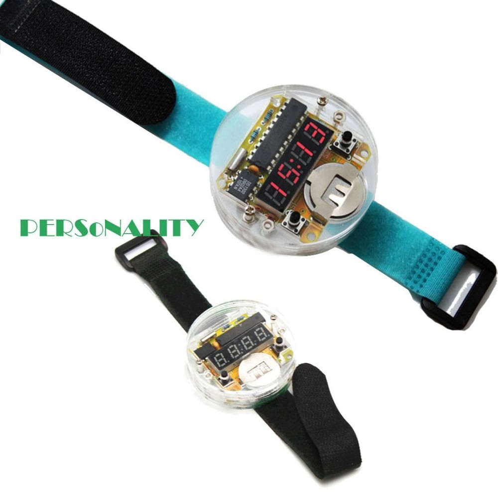 WH 0001 DIY Digital Watch Kit 4digit 7segment Display / Singlechip