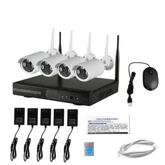 hd 4 channel 720p wireless ip camera cctv security surveillance system nvr kit